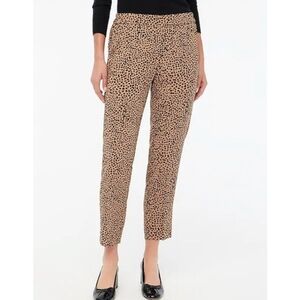 J. Crew Factory Leopard Print Jamie Cropped Pants